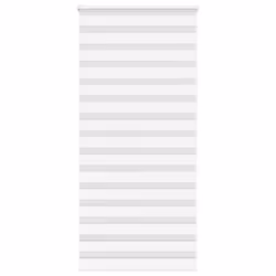 vidaXL Zebra Blind Black 105x100 cm Fabric Width 100.9 cm Polyester - white, 100 x 230 cm