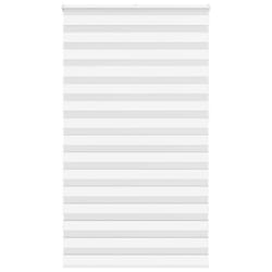 vidaXL Zebra Blind White 125x230 cm Fabric Width 120.9 cm Polyester