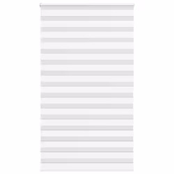 vidaXL Zebra Blind White 135x230 cm Fabric Width 130.9 cm Polyester