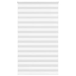 vidaXL Zebra Blind White 135x230 cm Fabric Width 130.9 cm Polyester