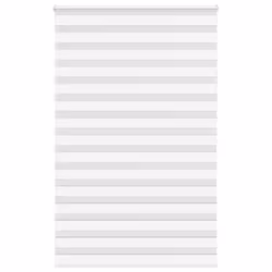 vidaXL Zebra Blind White 140x230 cm Fabric Width 135.9 cm Polyester