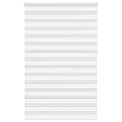 vidaXL Zebra Blind White 140x230 cm Fabric Width 135.9 cm Polyester