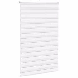 vidaXL Zebra Blind White 140x230 cm Fabric Width 135.9 cm Polyester