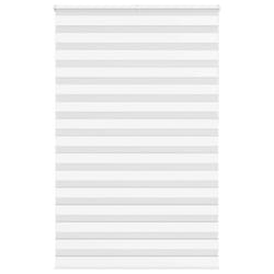 vidaXL Zebra Blind White 145x230 cm Fabric Width 140.9 cm Polyester