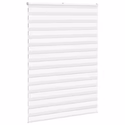 vidaXL Zebra Blind White 155x230 cm Fabric Width 150.9 cm Polyester