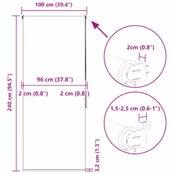 vidaXL Shower Roller Blind Fabric shower blind - bubble, 100 x 240 cm