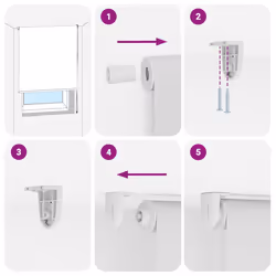 vidaXL Shower Roller Blind Fabric shower blind - bubble, 100 x 240 cm - Additional view 6
