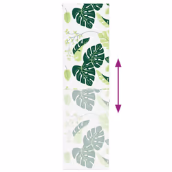 vidaXL Shower Roller Blind with Cassette Fabric - green leaves, 60 x 240 cm - Additional view 4