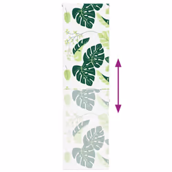 vidaXL Shower Roller Blind 70x240 cm Fabric Width 66 cm shower blind - green leaves, 70 x 240 cm - Additional view 4