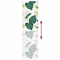 vidaXL Shower Roller Blind Fabric shower blind - green leaves, 80 x 240 cm - Additional view 4