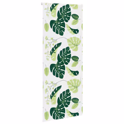 vidaXL Shower Roller Blind Fabric shower blind - green leaves, 100 x 240 cm - Additional view 2