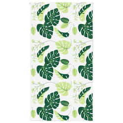 vidaXL Shower Roller Blind Fabric shower blind - green leaves, 130 x 240 cm