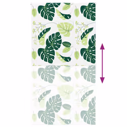 vidaXL Shower Roller Blind Fabric shower blind - green leaves, 130 x 240 cm - Additional view 4