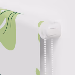 vidaXL Shower Roller Blind Fabric shower blind - green leaves, 130 x 240 cm - Additional view 8