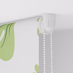vidaXL Shower Roller Blind Fabric shower blind - green leaves, 130 x 240 cm - Additional view 9
