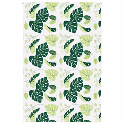 vidaXL Shower Roller Blind Fabric shower blind - green leaves, 160 x 240 cm