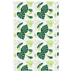 vidaXL Shower Roller Blind Fabric shower blind - green leaves, 160 x 240 cm