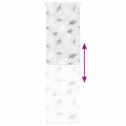 vidaXL Shower Roller Blind with Cassette Fabric - leaves, 60 x 240 cm - Additional view 4