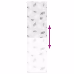 vidaXL Shower Roller Blind with Cassette Fabric - leaves, 70 x 240 cm - Additional view 4