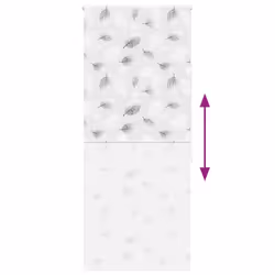 vidaXL Shower Roller Blind Fabric shower blind - leaves, 90 x 240 cm - Additional view 4