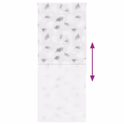 vidaXL Shower Roller Blind Fabric shower blind - leaves, 100 x 240 cm - Additional view 4