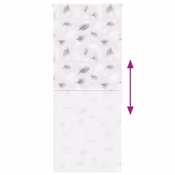 vidaXL Shower Roller Blind Fabric shower blind - leaves, 110 x 240 cm - Additional view 4