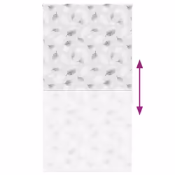 vidaXL Shower Roller Blind Fabric shower blind - leaves, 120 x 240 cm - Additional view 4