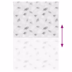 vidaXL Shower Roller Blind Fabric shower blind - leaves, 150 x 240 cm - Additional view 4