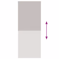 vidaXL Shower Roller Blind Fabric shower blind - light grey, 100 x 240 cm - Additional view 4