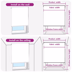 vidaXL Shower Roller Blind Fabric shower blind - light grey, 140 x 240 cm - Additional view 5