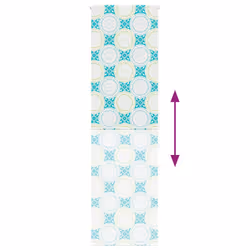 vidaXL Shower Roller Blind with Cassette Fabric - ornament, 60 x 240 cm - Additional view 4