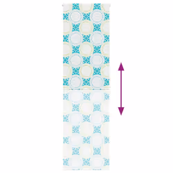 vidaXL Shower Roller Blind with Cassette Fabric - ornament, 70 x 240 cm - Additional view 4