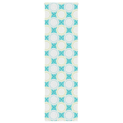 vidaXL Shower Roller Blind Fabric shower blind - ornament, 80 x 240 cm