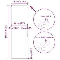 vidaXL Shower Roller Blind Fabric shower blind - ornament, 80 x 240 cm
