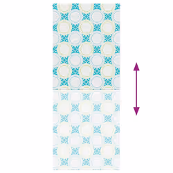 vidaXL Shower Roller Blind Fabric shower blind - ornament, 90 x 240 cm - Additional view 4