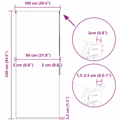 vidaXL Shower Roller Blind Fabric shower blind - ornament, 100 x 240 cm