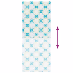vidaXL Shower Roller Blind Fabric shower blind - ornament, 100 x 240 cm - Additional view 4