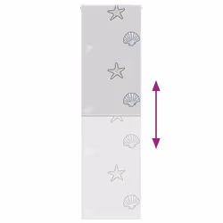 vidaXL Shower Roller Blind with Cassette Fabric - sea star, 60 x 240 cm - Additional view 4