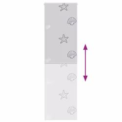 vidaXL Shower Roller Blind with Cassette Fabric - sea star, 70 x 240 cm - Additional view 4