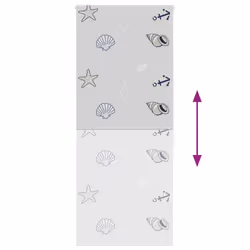 vidaXL Shower Roller Blind Fabric shower blind - sea star, 90 x 240 cm - Additional view 4