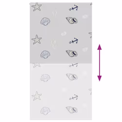 vidaXL Shower Roller Blind Fabric shower blind - sea star, 120 x 240 cm - Additional view 4