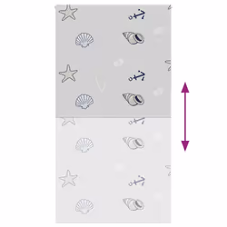 vidaXL Shower Roller Blind Fabric shower blind - sea star, 140 x 240 cm - Additional view 4