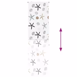 vidaXL Shower Roller Blind 70x240 cm Fabric Width 66 cm shower blind - shell fish, 70 x 240 cm - Additional view 4