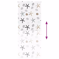 vidaXL Shower Roller Blind Fabric shower blind - shell fish, 90 x 240 cm - Additional view 4