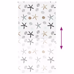 vidaXL Shower Roller Blind Fabric shower blind - shell fish, 140 x 240 cm - Additional view 4