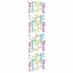 vidaXL Shower Roller Blind Fabric shower blind - splash, 80 x 240 cm