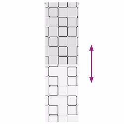 vidaXL Shower Roller Blind with Cassette Fabric - square, 60 x 240 cm - Additional view 4