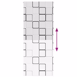 vidaXL Shower Roller Blind Fabric shower blind - square, 90 x 240 cm - Additional view 4
