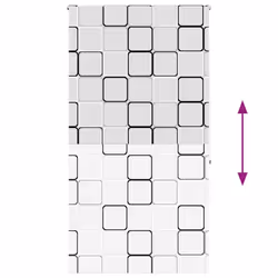 vidaXL Shower Roller Blind Fabric shower blind - square, 120 x 240 cm - Additional view 4