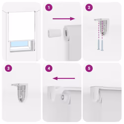 vidaXL Shower Roller Blind Fabric shower blind - white, 150 x 240 cm - Additional view 6
